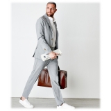 Cruna - Chelsea Fresh Wool Jacket - 560 - Light Grey - Handmade in Italy - Luxury High Quality Jacket