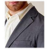 Cruna - Chelsea Fresh Wool Jacket - 560 - Medium Grey - Handmade in Italy - Luxury High Quality Jacket