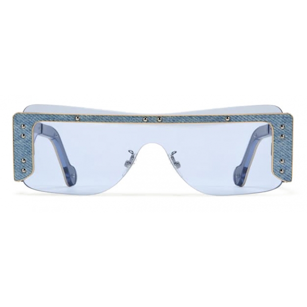 Fenty - Guarded Denim Mask - Baby Blue - Sunglasses - Rihanna Official - Fenty Eyewear