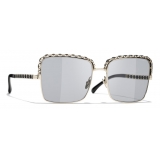 Chanel - Occhiali Quadrati da Sole - Grigio Chiaro - Chanel Eyewear