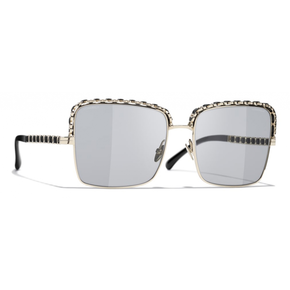 Chanel - Square Sunglasses - Light Gray - Chanel Eyewear - Avvenice