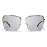 Chanel - Occhiali Quadrati da Sole - Grigio Chiaro - Chanel Eyewear