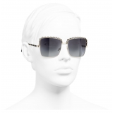 Chanel - Occhiali Quadrati da Sole - Grigio Chiaro - Chanel Eyewear