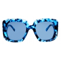 Balenciaga - Occhiali da Sole Blow Square - Blu Havana - Occhiali da Sole - Balenciaga Eyewear