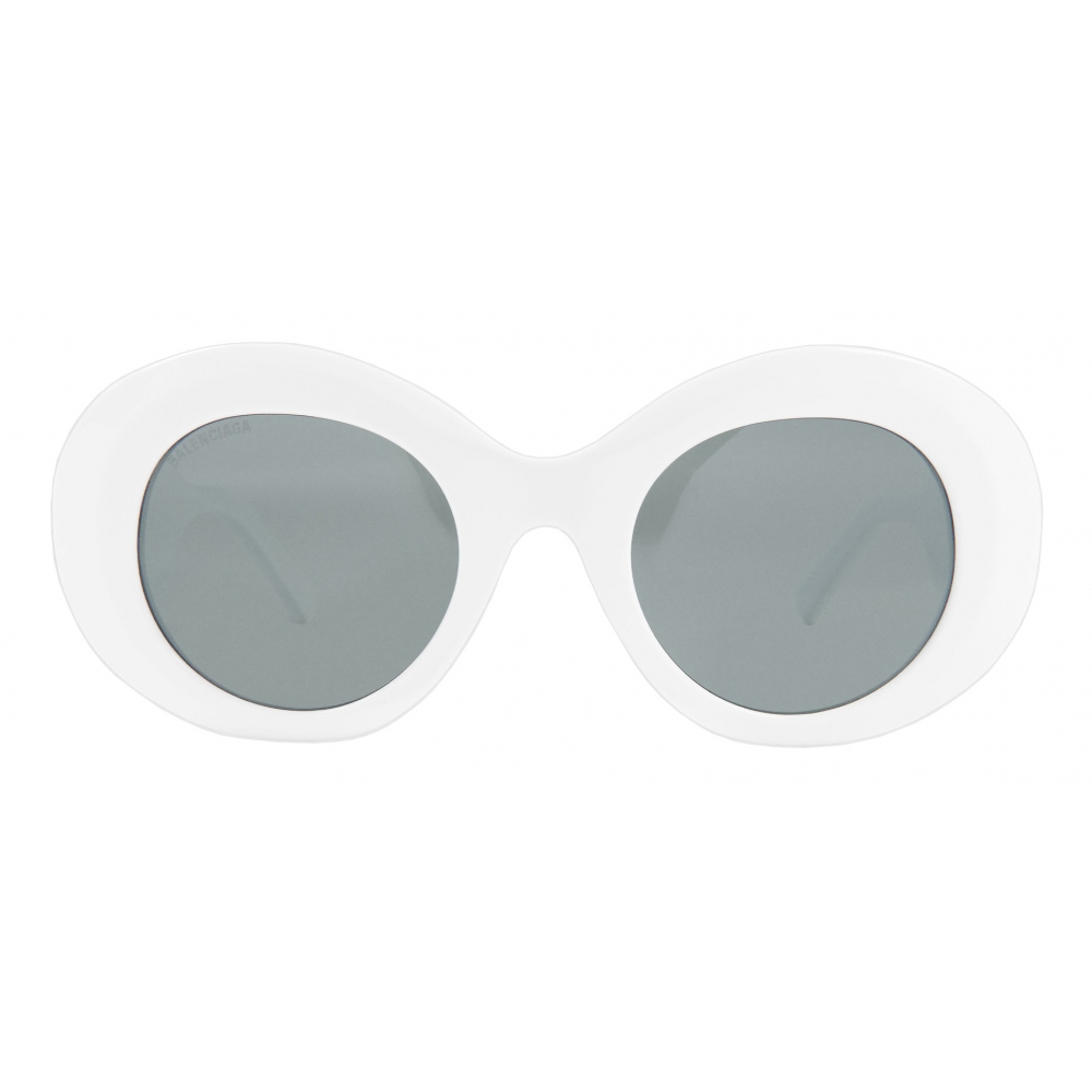 Balenciaga - Blow Round Sunglasses - White - - Balenciaga Eyewear -