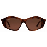 Balenciaga - Cut Square Sunglasses - Havana - Sunglasses - Balenciaga Eyewear