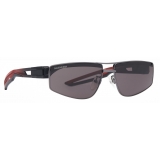 Balenciaga - Hybrid Rectangle Sunglasses - Black Red - Sunglasses - Balenciaga Eyewear