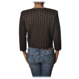 Elisabetta Franchi - Chanel Sweater - Black Brown - Sweater - Made in Italy - Luxury Exclusive Collection