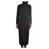Elisabetta Franchi - Long Sleeve Dress - Black - Dress - Made in Italy - Luxury Exclusive Collection