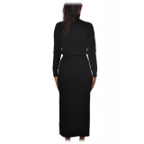 Elisabetta Franchi - Long Sleeve Dress - Black - Dress - Made in Italy - Luxury Exclusive Collection
