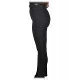 Elisabetta Franchi - High-Waisted Five Pocket - Black - Trousers - Made in Italy - Luxury Exclusive Collection