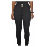 Elisabetta Franchi - High-Waisted Five Pocket - Black - Trousers - Made in Italy - Luxury Exclusive Collection