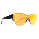 Balenciaga - Occhiali da Sole Ski Cat - Modello Aderente - Nero Rosso - Occhiali da Sole - Balenciaga Eyewear