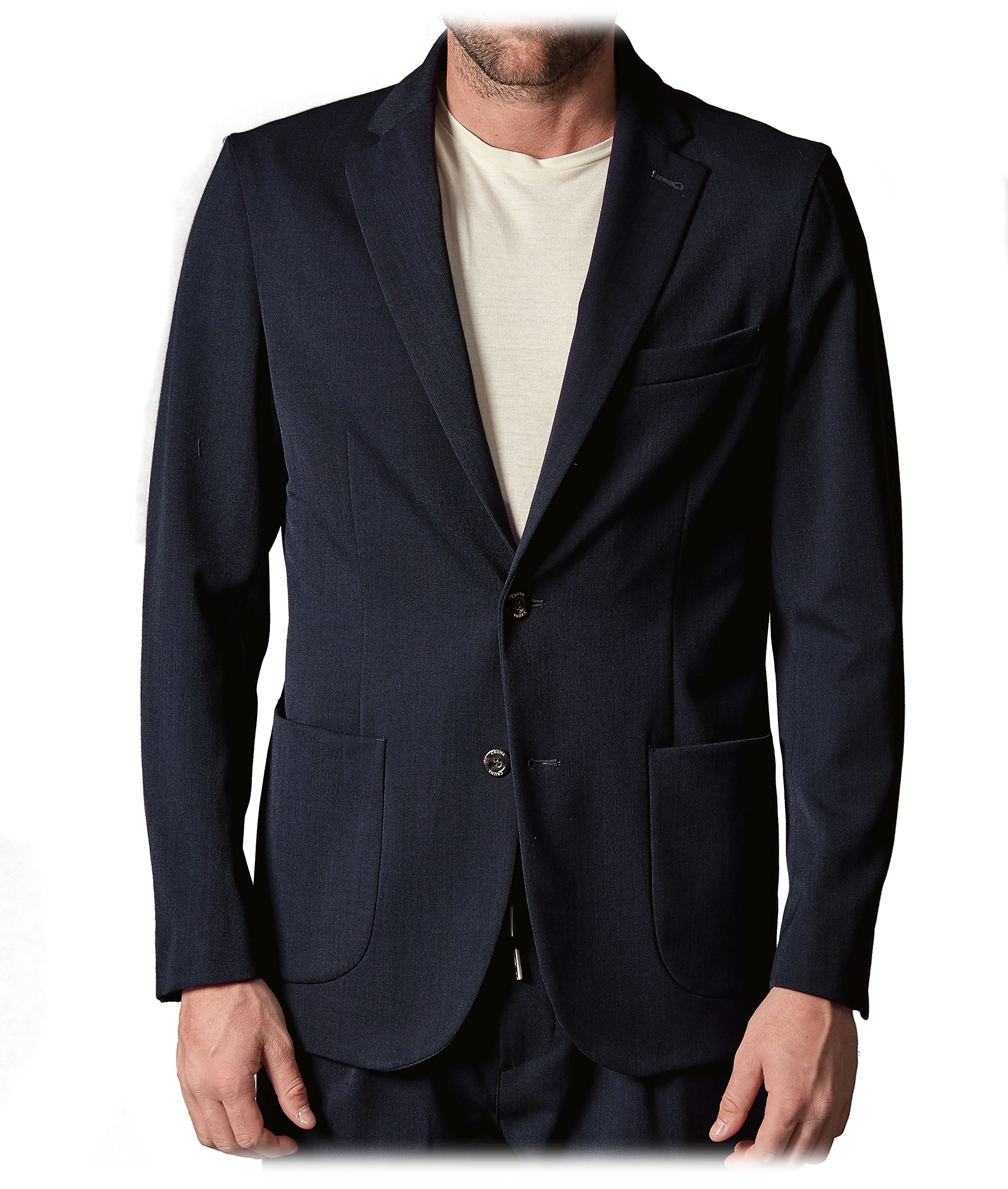 Cruna - Technical Wool Chelsea Jacket - 648 - Night Blue