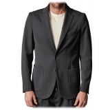 Cruna - Technical Wool Chelsea Jacket - 648 - Ardesia - Handmade in Italy - Luxury High Quality Jacket