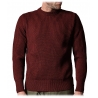 Cruna - Maglia Girocollo in Lana - 657 - Rosso Borgogna - Handmade in Italy - Maglione di Alta Qualità Luxury