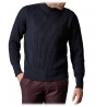 Cruna - Volcano Sweater in Wool - 498 - Navy Blue - Handmade in Italy - Luxury High Quality Sweater