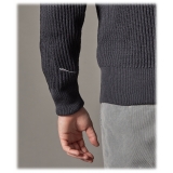 Cruna - Rollneck Sweater in Wool - 657 - Ardesia - Handmade in Italy - Luxury High Quality Sweater