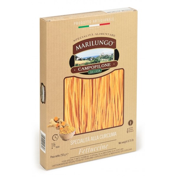 Pasta Marilungo - Fettuccine alla Curcuma - Specialità Alimentari - Pasta di Campofilone