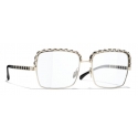 Chanel - Occhiali Quadrati da Sole - Oro Trasparente - Chanel Eyewear