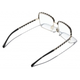 Chanel - Occhiali Quadrati da Sole - Oro Trasparente - Chanel Eyewear