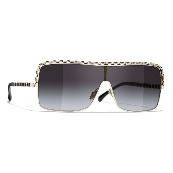 Chanel - Shield Sunglasses - Gray Gradient - Chanel Eyewear