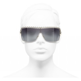 Chanel - Shield Sunglasses - Gray Gradient - Chanel Eyewear