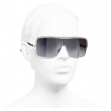 Chanel - Shield Sunglasses - Gray Gradient - Chanel Eyewear