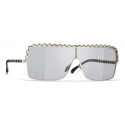 Chanel - Occhiali da Sole a Maschera - Grigio Chiaro - Chanel Eyewear