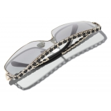 Chanel - Occhiali da Sole a Maschera - Grigio Chiaro - Chanel Eyewear