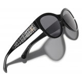 Chanel - Pantos Sunglasses - Black Gray - Chanel Eyewear