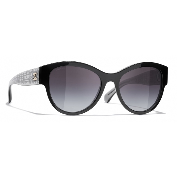 Chanel - Pantos Sunglasses - Black Grey - Chanel Eyewear