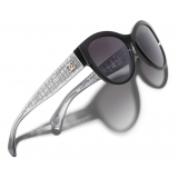 Chanel - Pantos Sunglasses - Black Grey - Chanel Eyewear