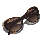 Chanel - Cat Eye Sunglasses - Dark Tortoise Brown - Chanel Eyewear