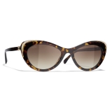 Chanel - Cat Eye Sunglasses - Dark Tortoise Brown - Chanel Eyewear