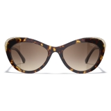 Chanel - Cat Eye Sunglasses - Dark Tortoise Brown - Chanel Eyewear