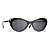Chanel - Cat Eye Sunglasses - Black Gray - Chanel Eyewear