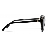 Chanel - Cat Eye Sunglasses - Black Gray - Chanel Eyewear