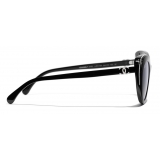 Chanel - Cat Eye Sunglasses - Black Silver Gray - Chanel Eyewear