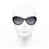 Chanel - Cat Eye Sunglasses - Black Silver Gray - Chanel Eyewear