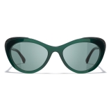 Chanel - Cat Eye Sunglasses - Green - Chanel Eyewear