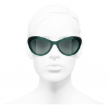 Chanel - Cat Eye Sunglasses - Green - Chanel Eyewear