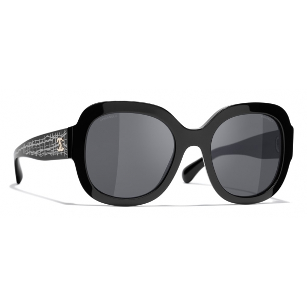 Chanel - Occhiali Quadrati da Sole - Nero Grigio - Chanel Eyewear