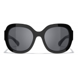 Chanel - Occhiali Quadrati da Sole - Nero Grigio - Chanel Eyewear