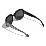 Chanel - Occhiali Quadrati da Sole - Nero Grigio - Chanel Eyewear