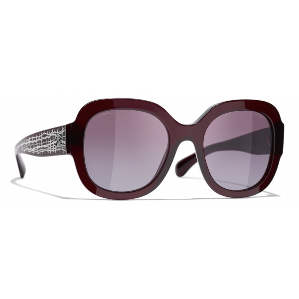 Chanel - Occhiali Quadrati da Sole - Rosso Scuro - Chanel Eyewear