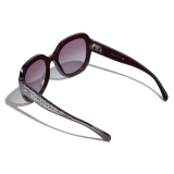 Chanel - Square Sunglasses - Dark Red - Chanel Eyewear