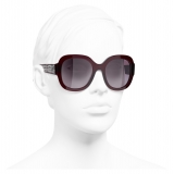 Chanel - Occhiali Quadrati da Sole - Rosso Scuro - Chanel Eyewear