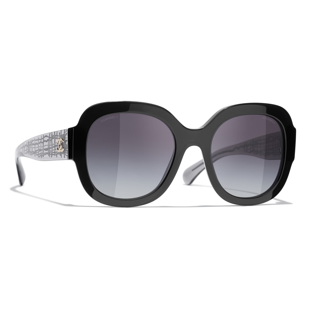 Chanel - Square Sunglasses - Gold Gray - Chanel Eyewear - Avvenice