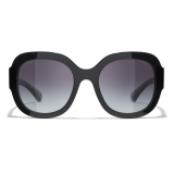 Chanel - Occhiali Quadrati da Sole - Nero Grigio - Chanel Eyewear